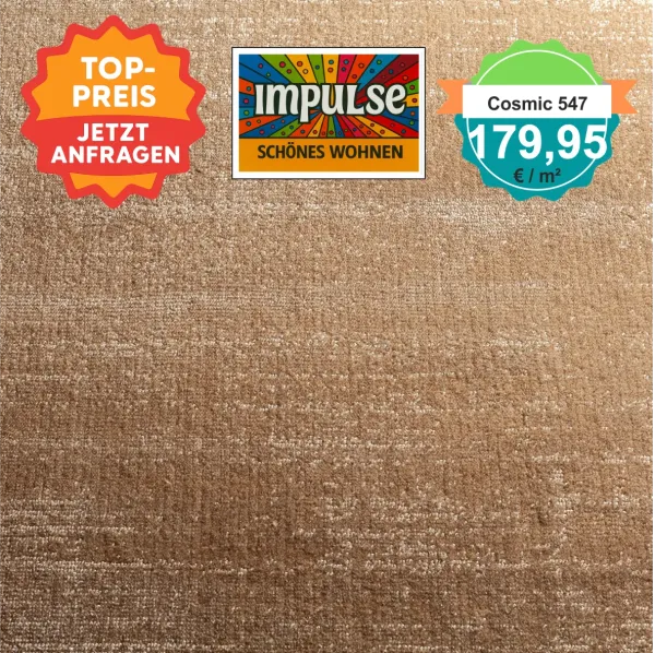 „Jab Cosmic Velours Teppich 4 m breit – weiches, luxuriöses Wohnzimmerambiente“